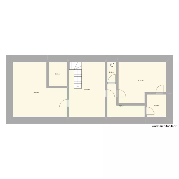 Maison 1er &eacute;tage. Plan de 7  et 90 m²