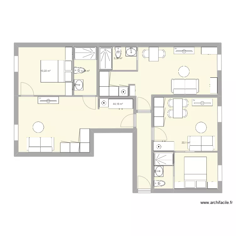 st philippe 2 2 f2 1 studio. Plan de st philippe 2 2 f2 1 studio. Plan de