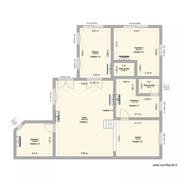 Elodie Gite. Plan de 8  et 114 m²