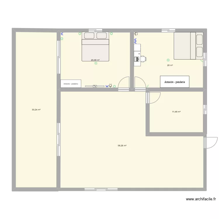 Haunui/Temi. Plan de 5 Pièces et 143 m² Haunui/Temi. Plan de 5 Pièces et 143 m²