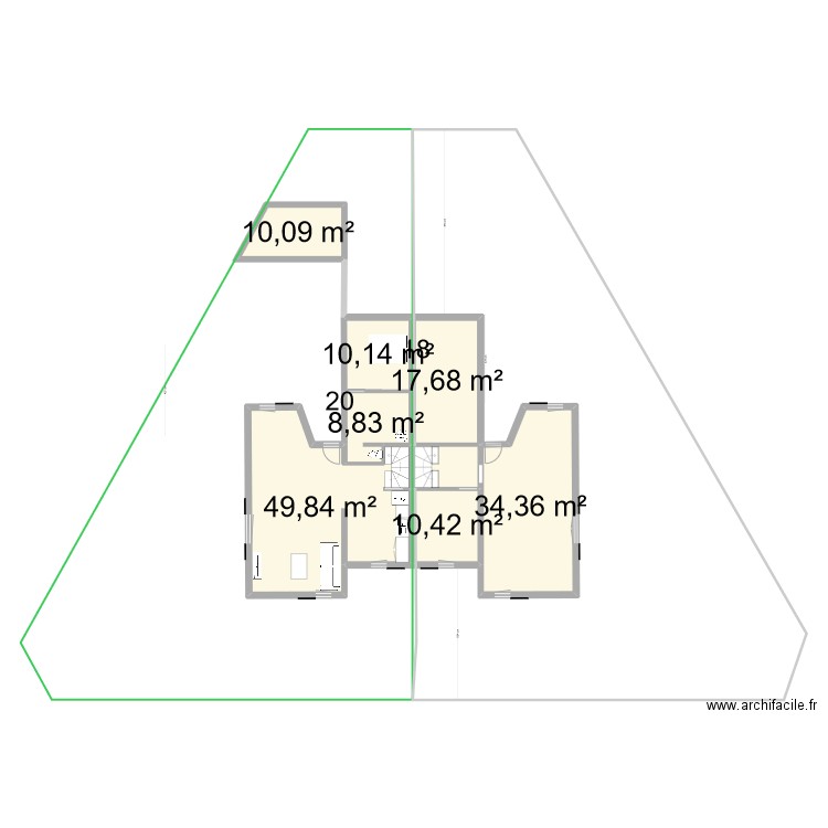 PLANV21. Plan de 17 pièces et 253 m2