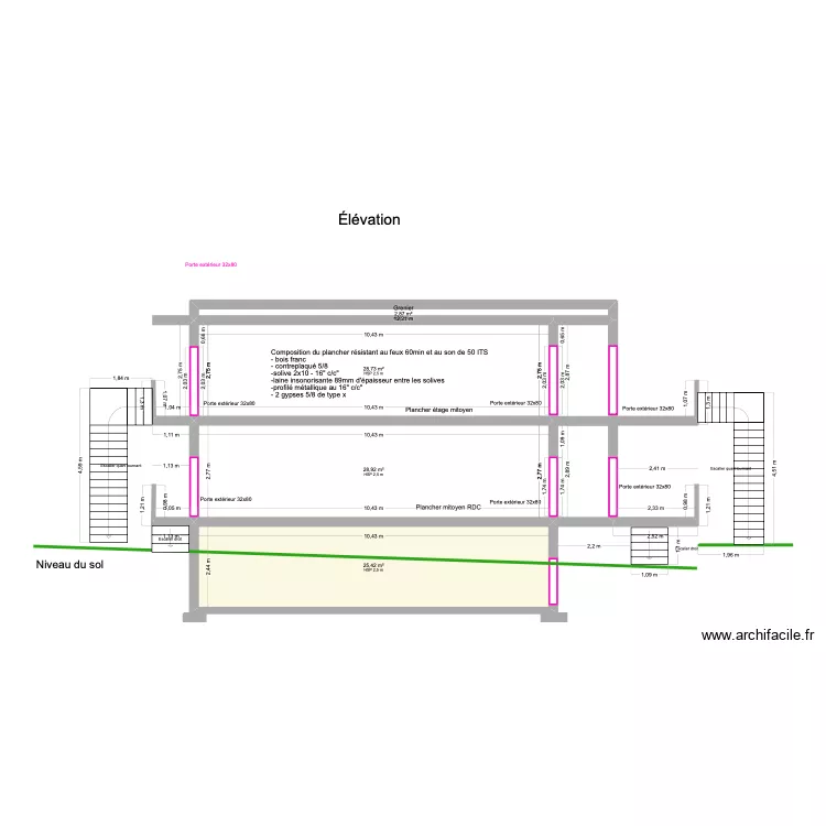 1685. Plan de 22  et 231 m²