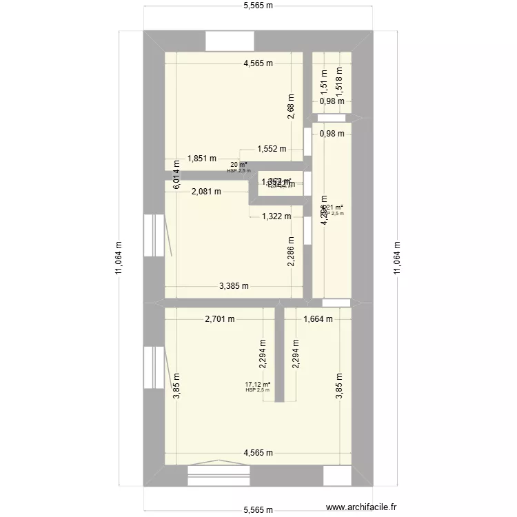 tytoiz2. Plan de 4  et 42 m²