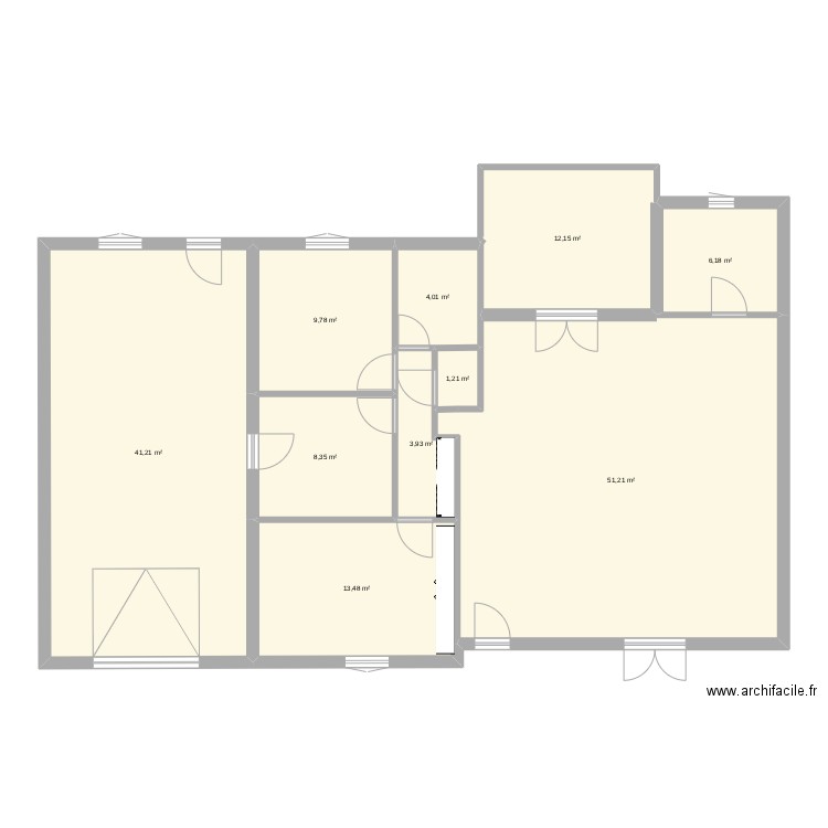 MAISON BAREIL. Plan de 10 pièces et 152 m2