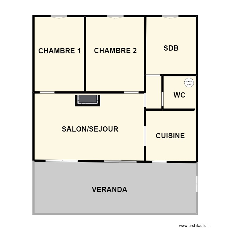 GONZALES. Plan de 6 pièces et 120 m2