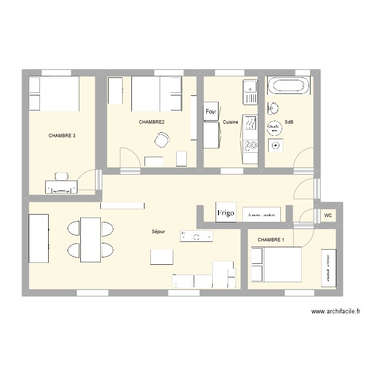 DOMICILE. Plan de 0 pièce et 0 m2