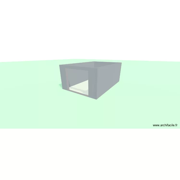 extension. Plan de 1  et 14 m²