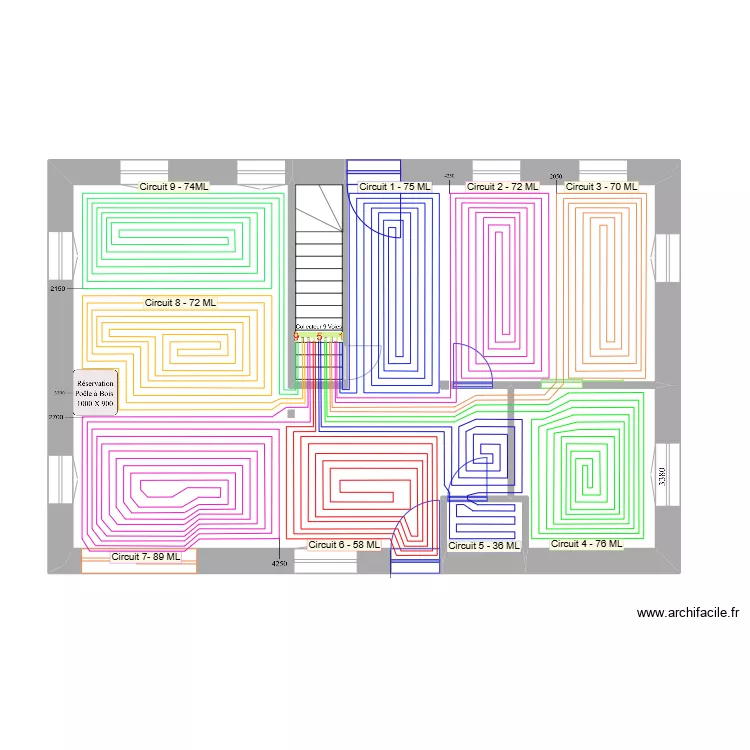 BREIRENO - Chauffage au sol Réel. Plan de BREIRENO - Chauffage au sol Réel. Plan de