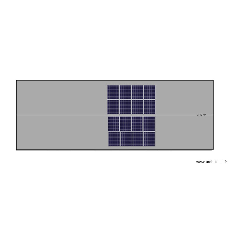 bibis. Plan de 1 pièce et 3 m2