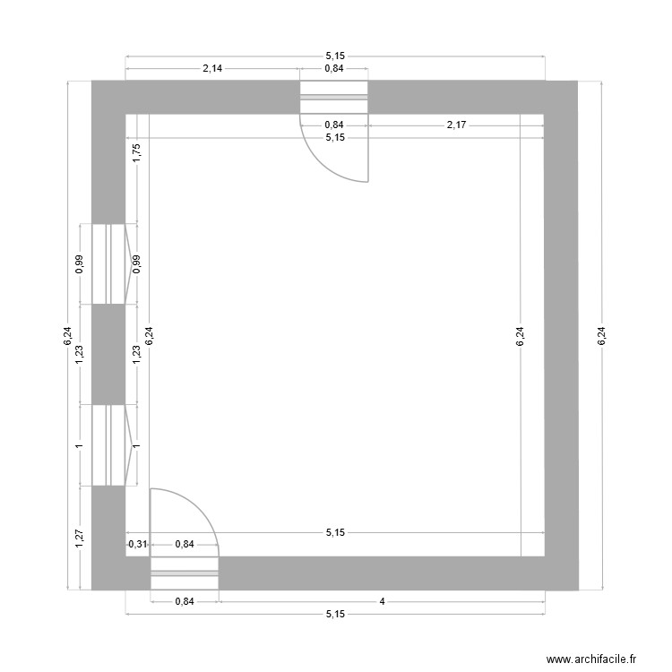 Chambre-02. Plan de 0 pièce et 0 m2