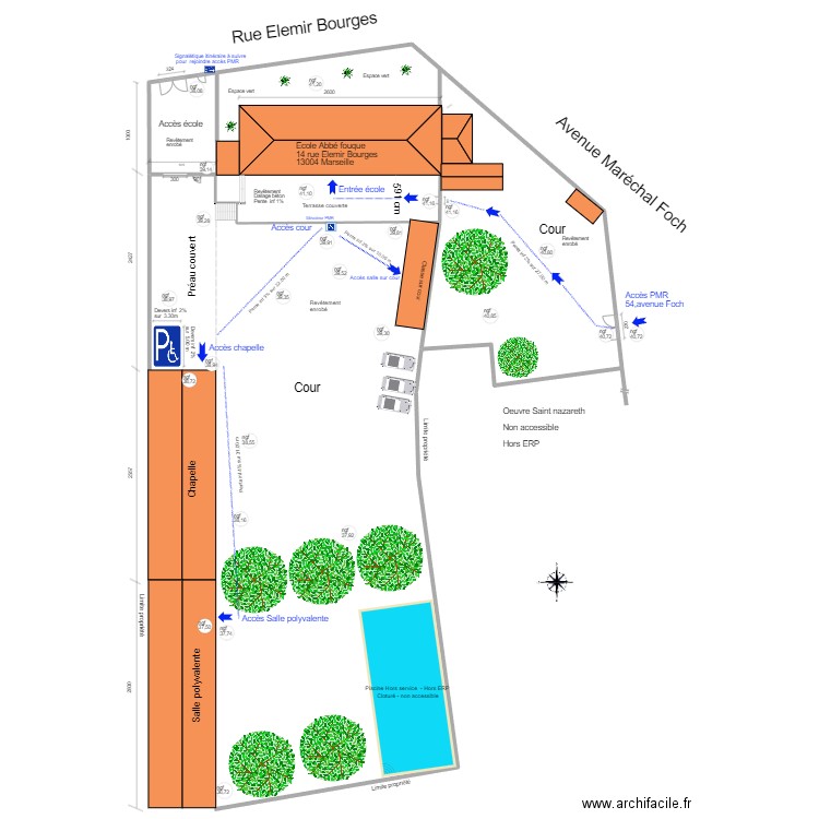 Timon david  - RDC timon david pour AT7. Plan de 12 pièces et 1170 m2