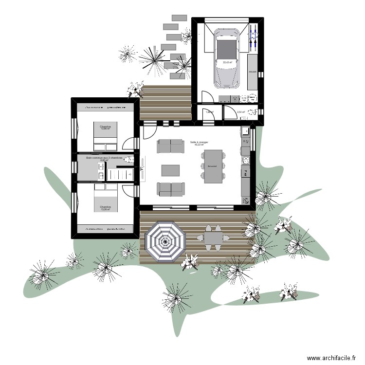 maison  01 ter. Plan de 11 pièces et 219 m2