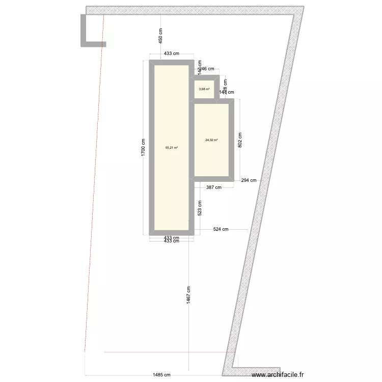 Plan Ruine Bordeira. Plan de 