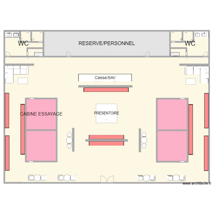 Dessine un magasin 1. Plan de 0 pièce et 0 m2