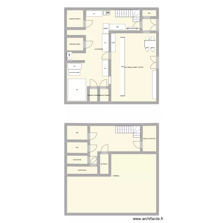 MARIUS SAIN PERAY RDC. Plan de 14 pièces et 190 m²
