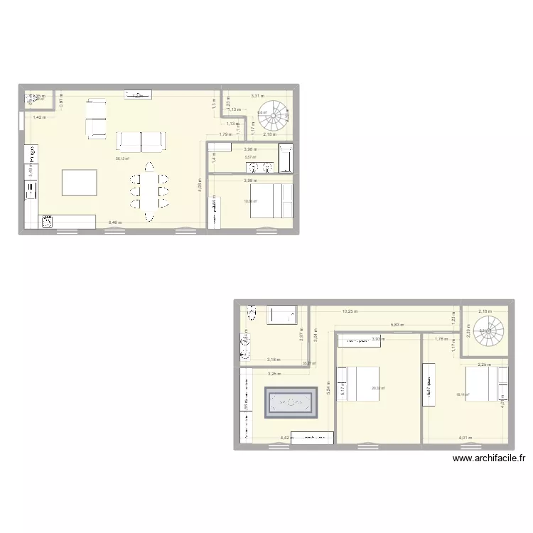 MAISON CESSENON V1. Plan de 9  et 159 m²