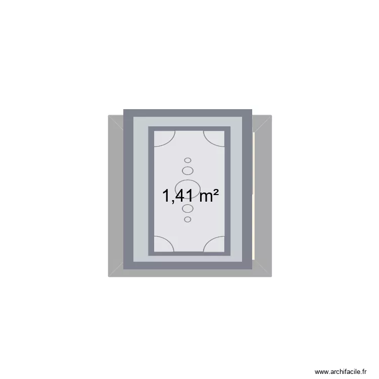 CABINE D'ESSAYAGE. Plan de 1  et 1 m²