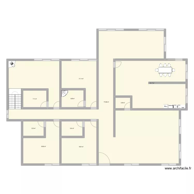 Maison de la ferme. Plan de 