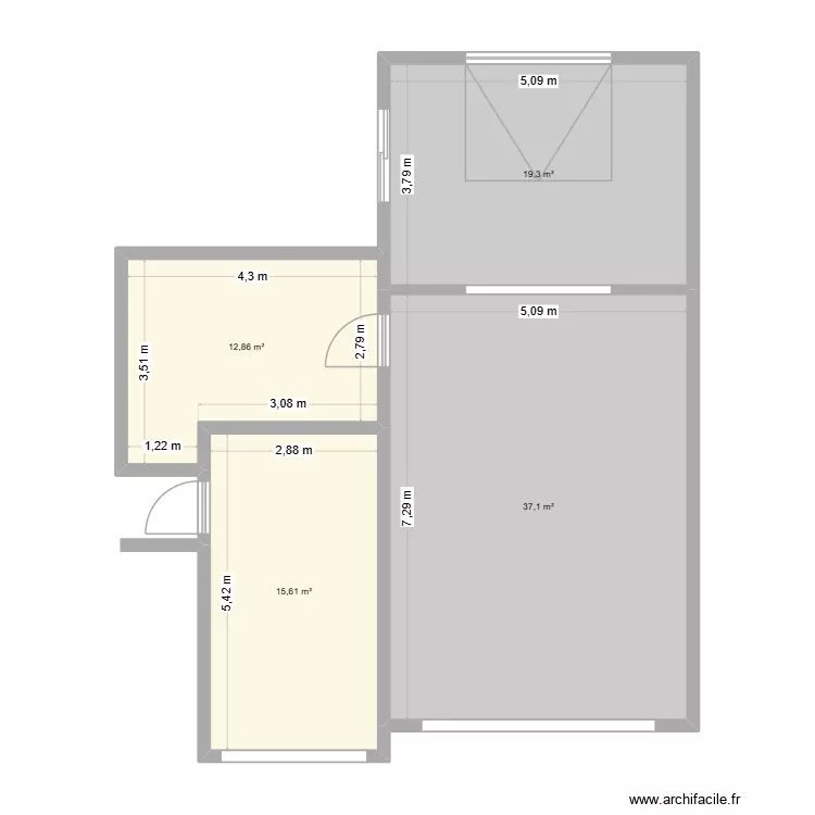 Bremontier 2. Plan de 4  et 85 m²