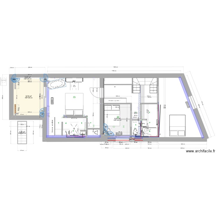 PLAN Ch M&M v3 oct2024. Plan de 8 pièces et 27 m2