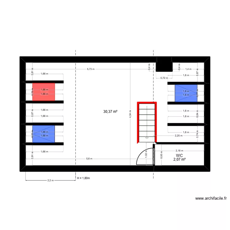 P3.1 PLAN COMBLES CLOISONS SUPPRIMEES - PROJET SONNEVILLE. Plan de 0 pièce et 0 m2
