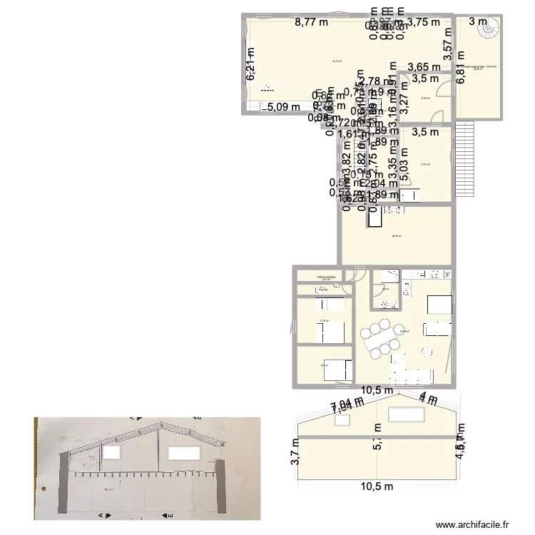 La Pellet 4. Plan de 14 et 249 m² La Pellet 4. Plan de 14 et 249 m²