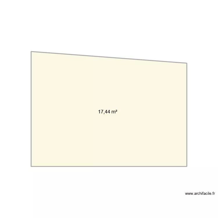 cot&eacute; d'en bas. Plan de 1  et 17 m²