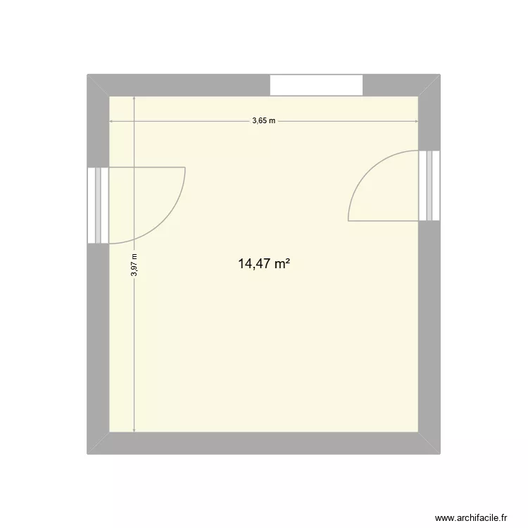 Marly. Plan de 1  et 14 m²