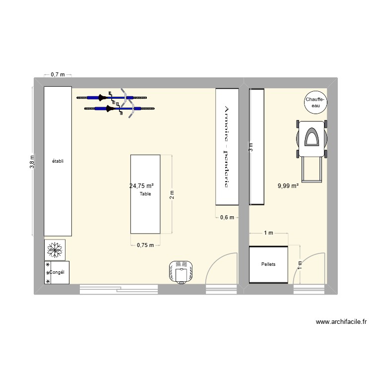 atelier. Plan de 0 pièce et 0 m2