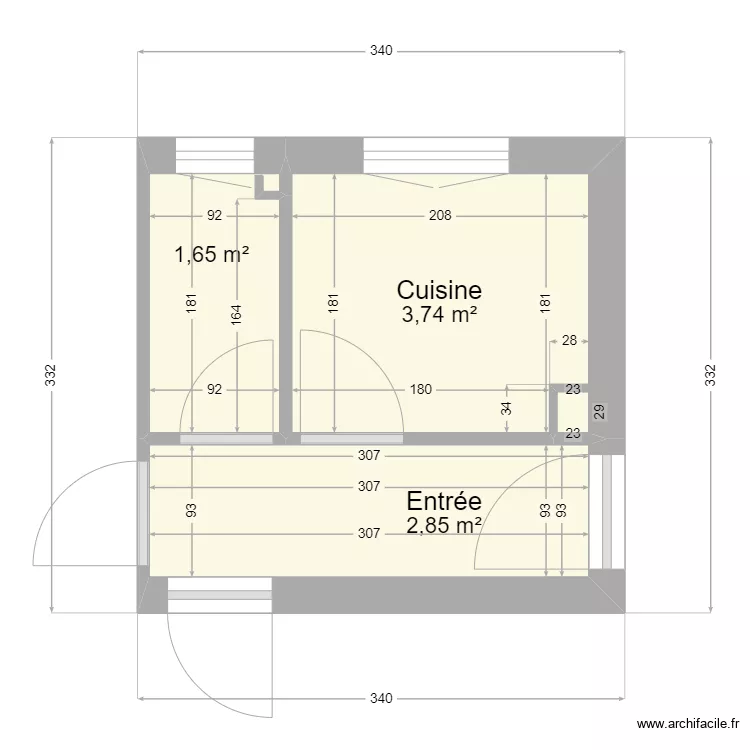 SDB- cuisine 50 Strasbourg. Plan de 