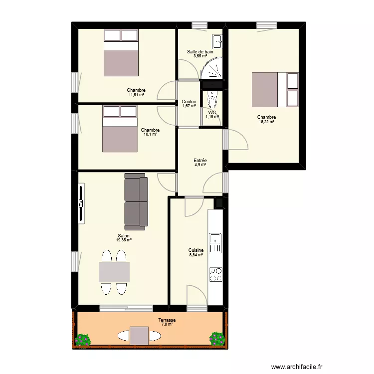 BLAISE cigalons. Plan de 12  et 85 m²