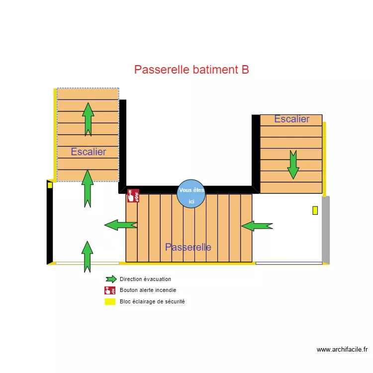 Passerelle. Plan de 