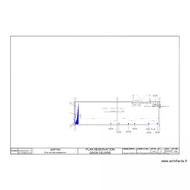 ROBIN_PLAN D'ATTENTES AU SOL_IND A_QARTING_CLEGUEREC. Plan de 