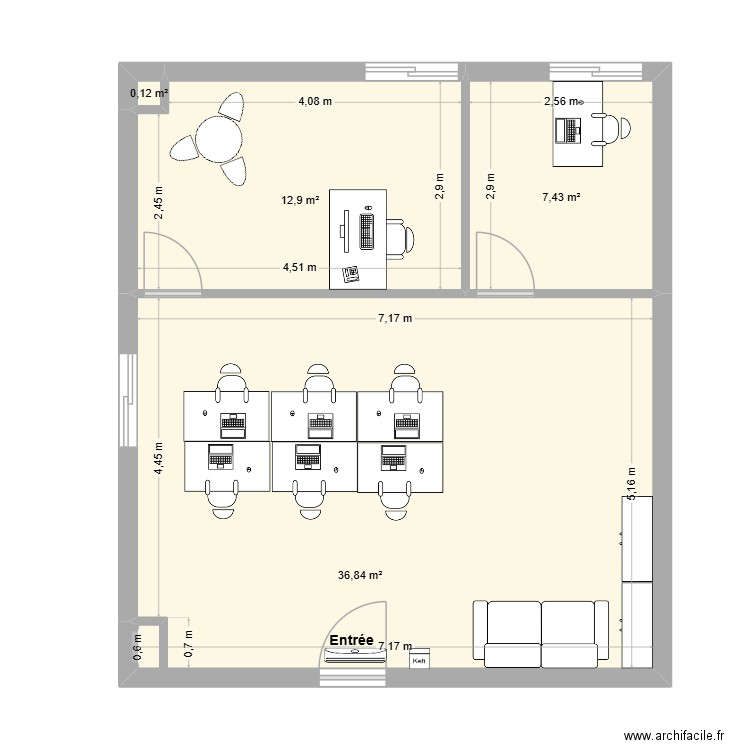 PAMPERO v4. Plan de 4 pièces et 57 m2