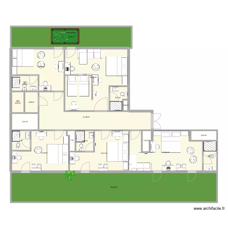 Plant 5 hotel. Plan de 