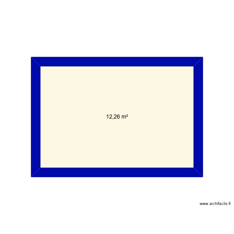 chambre liza. Plan de 1 pièce et 12 m2