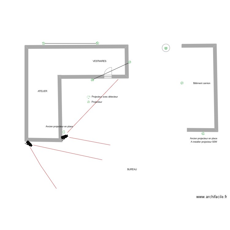 PAJOT TP. Plan de 1 pièce et 28 m2