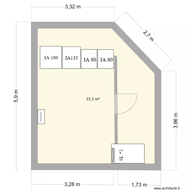 volx. Plan de 1 Pièce et 23 m² volx. Plan de 1 Pièce et 23 m²