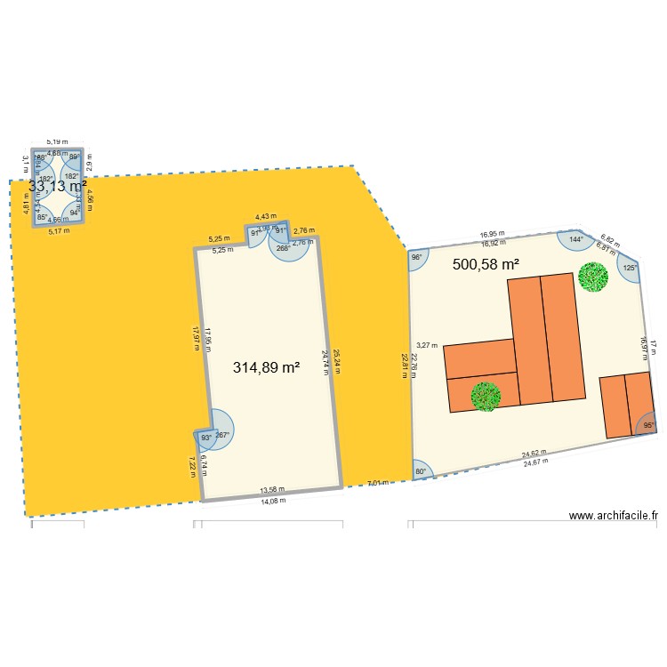 PAPI DANIEL. Plan de 3 pièces et 849 m2