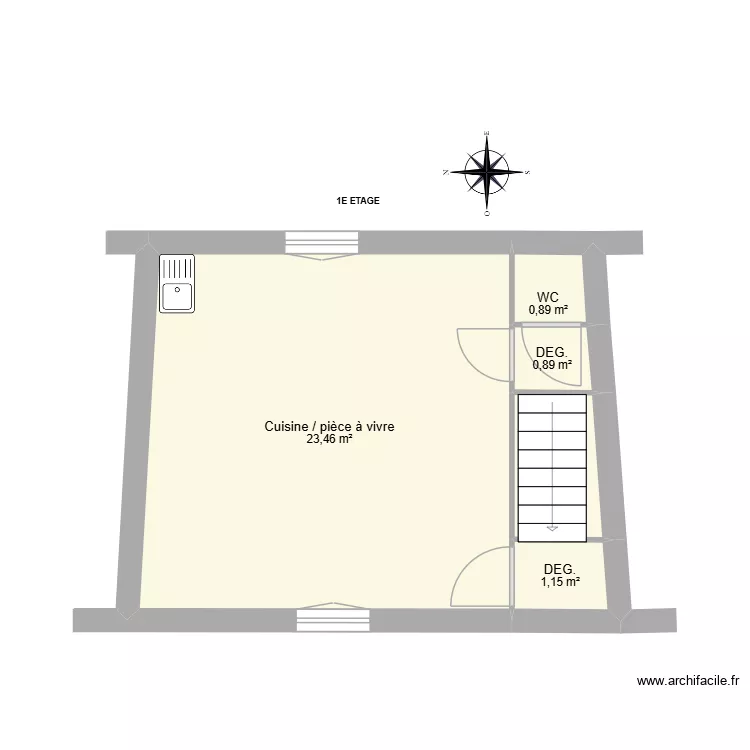 BOUCHET. Plan de 12 pièces et 86 m²