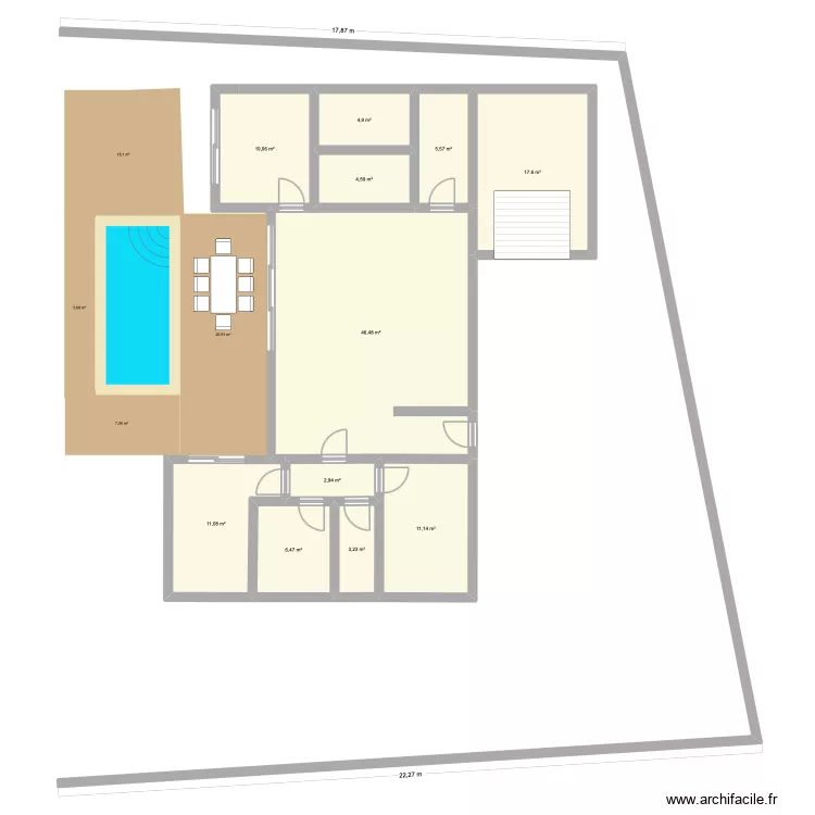PLAN MAISON 1. Plan de 11 et 124 m² PLAN MAISON 1. Plan de 11 et 124 m²