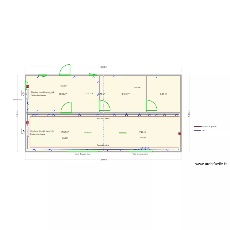 Lac sacr&eacute;. Plan de 6  et 68 m²