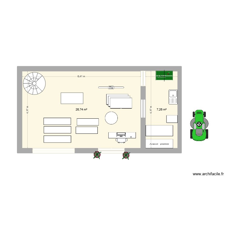 aménagement d\'un point de vente. Plan de 0 pièce et 0 m2