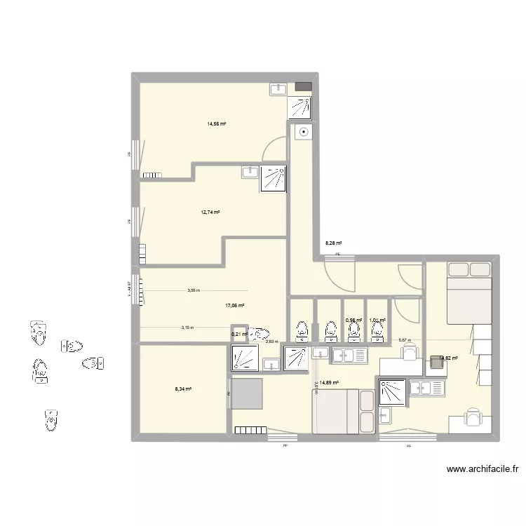 CEDRIC E7 V1. Plan de 10 Pièces et 93 m² CEDRIC E7 V1. Plan de 10 Pièces et 93 m²