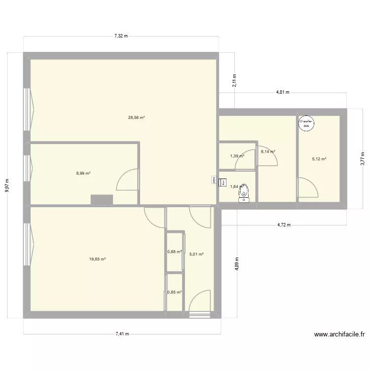 MULLER FRASNES. Plan de 10  et 78 m²