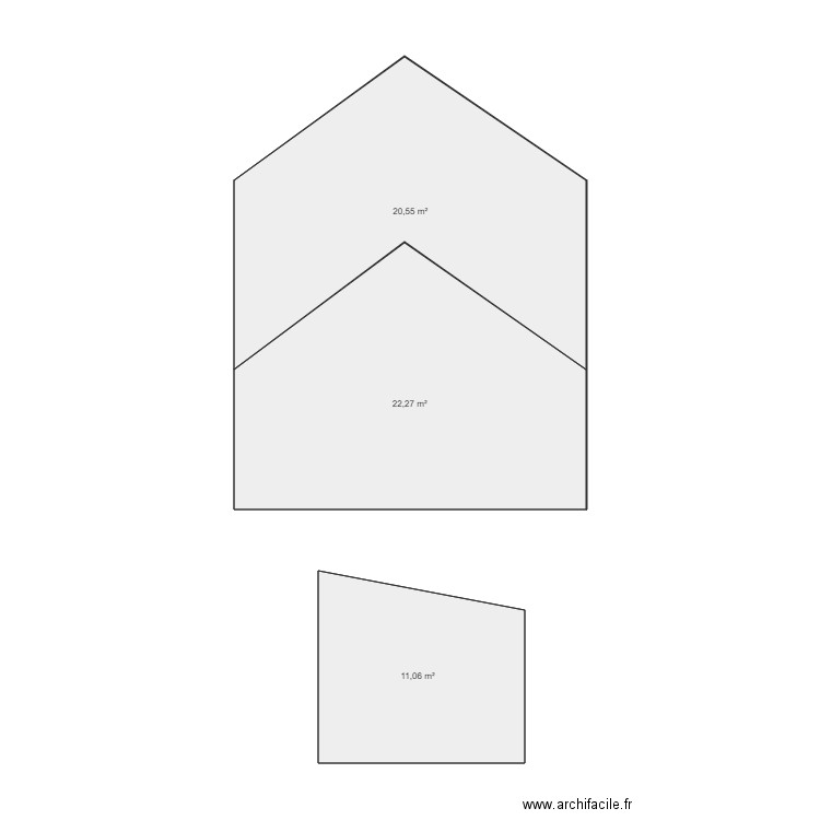 GABRIEL VILLEMOISSON FAÇADE GAUCHE. Plan de 3 pièces et 54 m2