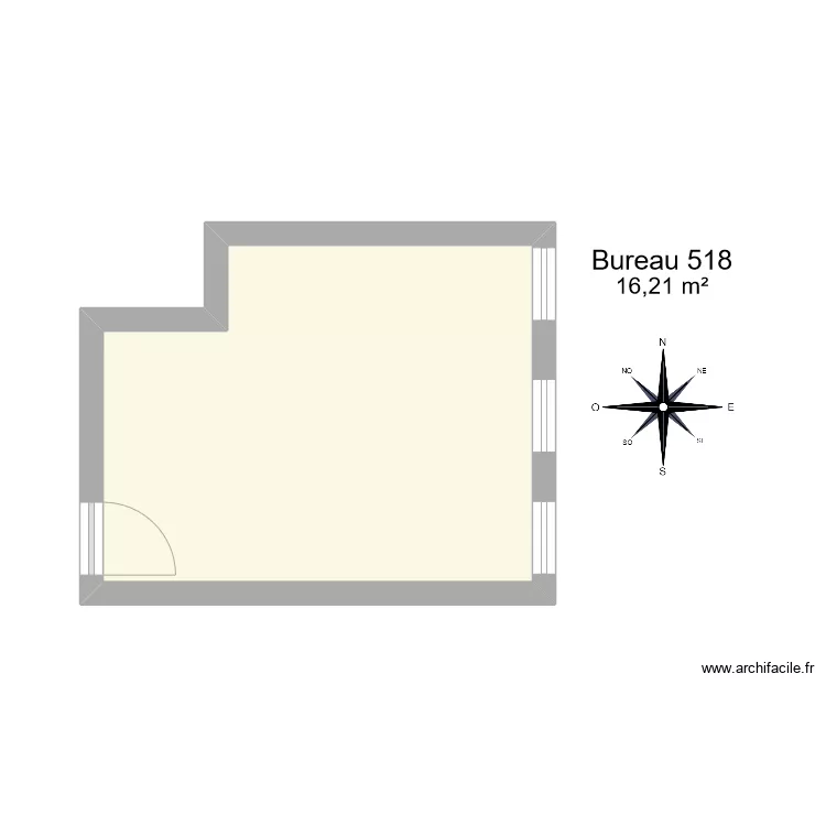 Bureau R 518. Plan de 