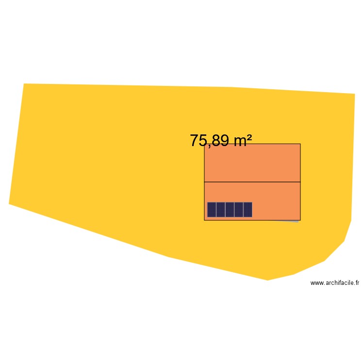 MONIN. Plan de 1 pièce et 76 m2