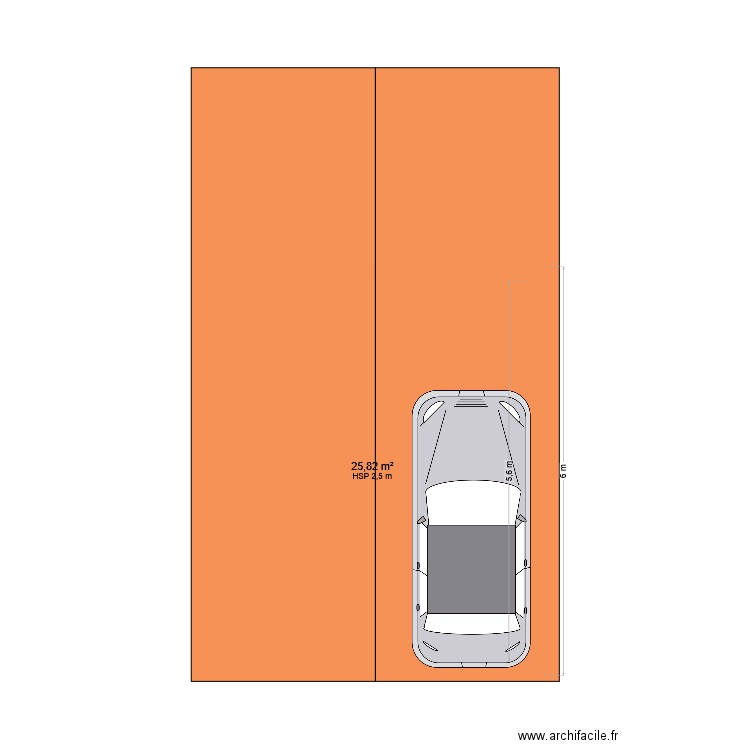 GARAGE3. Plan de 1 pièce et 26 m2