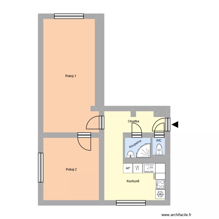 U H&aacute;jenky 471, byt 1. Plan de 13  et 177 m²